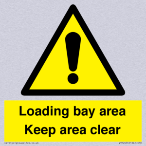 Loading bay area Keep area clear